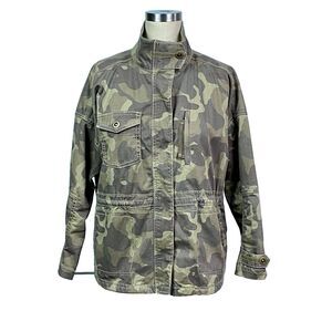 Anthropologie Marrakech Camo Utility Jacket Military Green Size X-Small